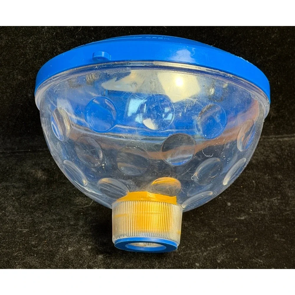 Floating Underwater Light Show Projector: Blue Faceted Dome, LED Pool Light